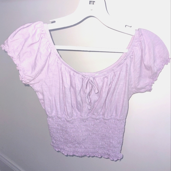 Smocked Cap Sleeve Crop Top - Picture 3 of 10